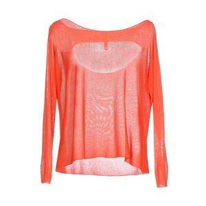 Italian Women's Sheer Orange Top